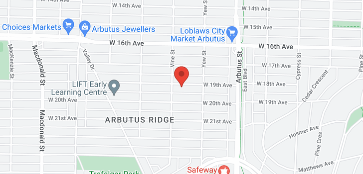 map of 2268 W 19TH AVENUE